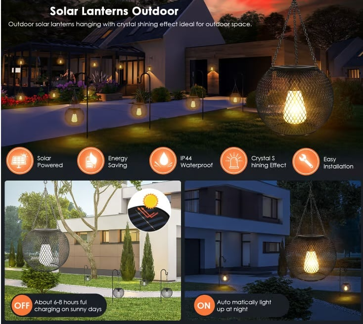 Outdoor Solar Hanging Light